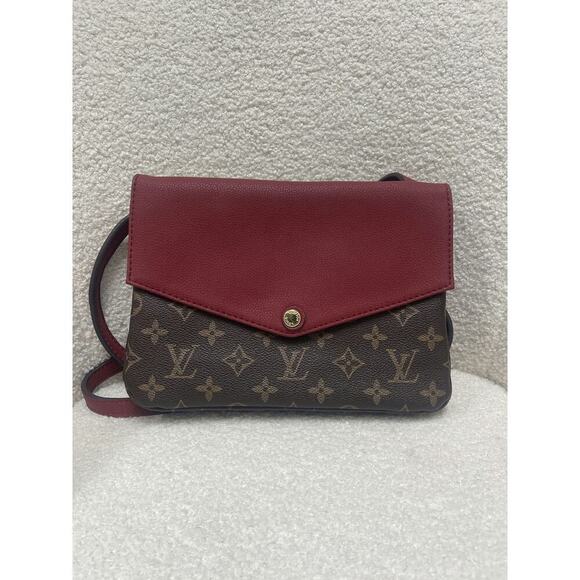 Louis Vuitton Monogram Canvas and Red Leather Crossbody Bag - Picture 8 of 8